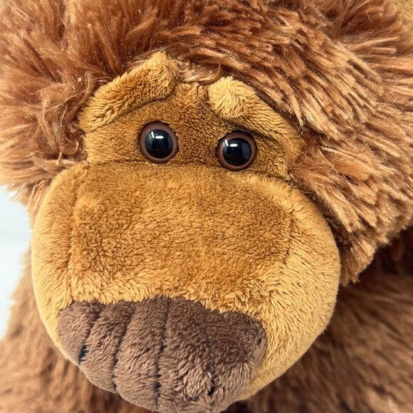 Kellytoy Plush Brown Bear Brown Bow 10" Seated  Plush Stuffed Expressive Face - Picture 4 of 6